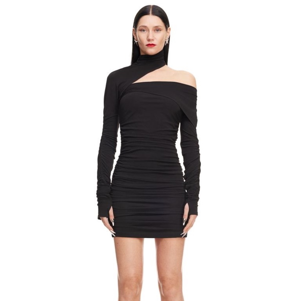 SOLD OUT Mugler H&M Gathered One-Shoulder Mini Dress